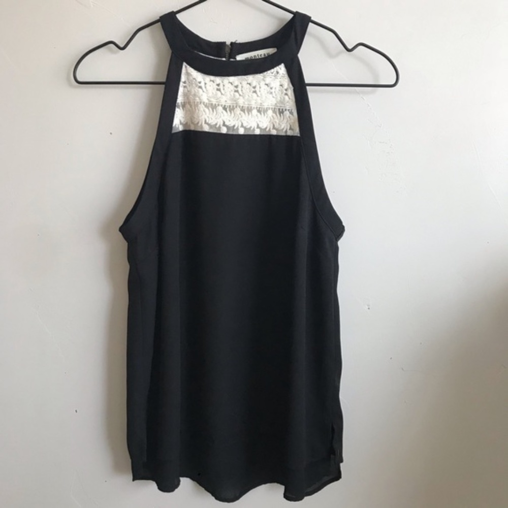 EUC Monteau Los Angeles Black Halter Top
